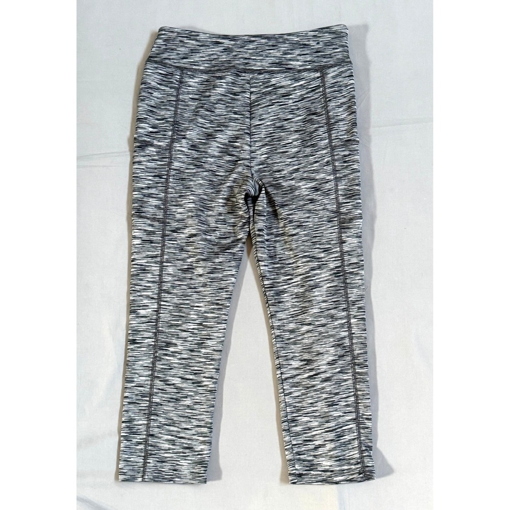 J.Crew Womens Space Dye Cropped Leggings Gray White Active Yoga Pants Size M‎